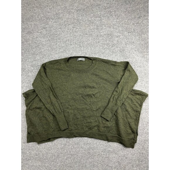 by Anthropologie Sweater Womens M Olive Green Crewneck Relaxed Pullover - Picture 1 of 6